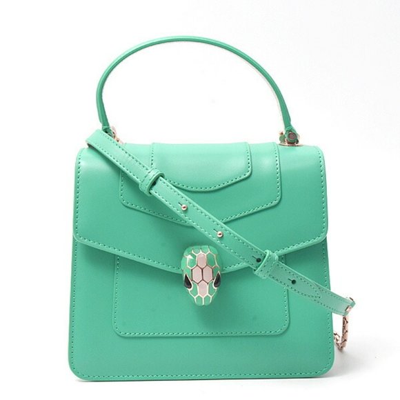 Bulgari Serpenti Green Leather shoulder - Picture 1 of 10
